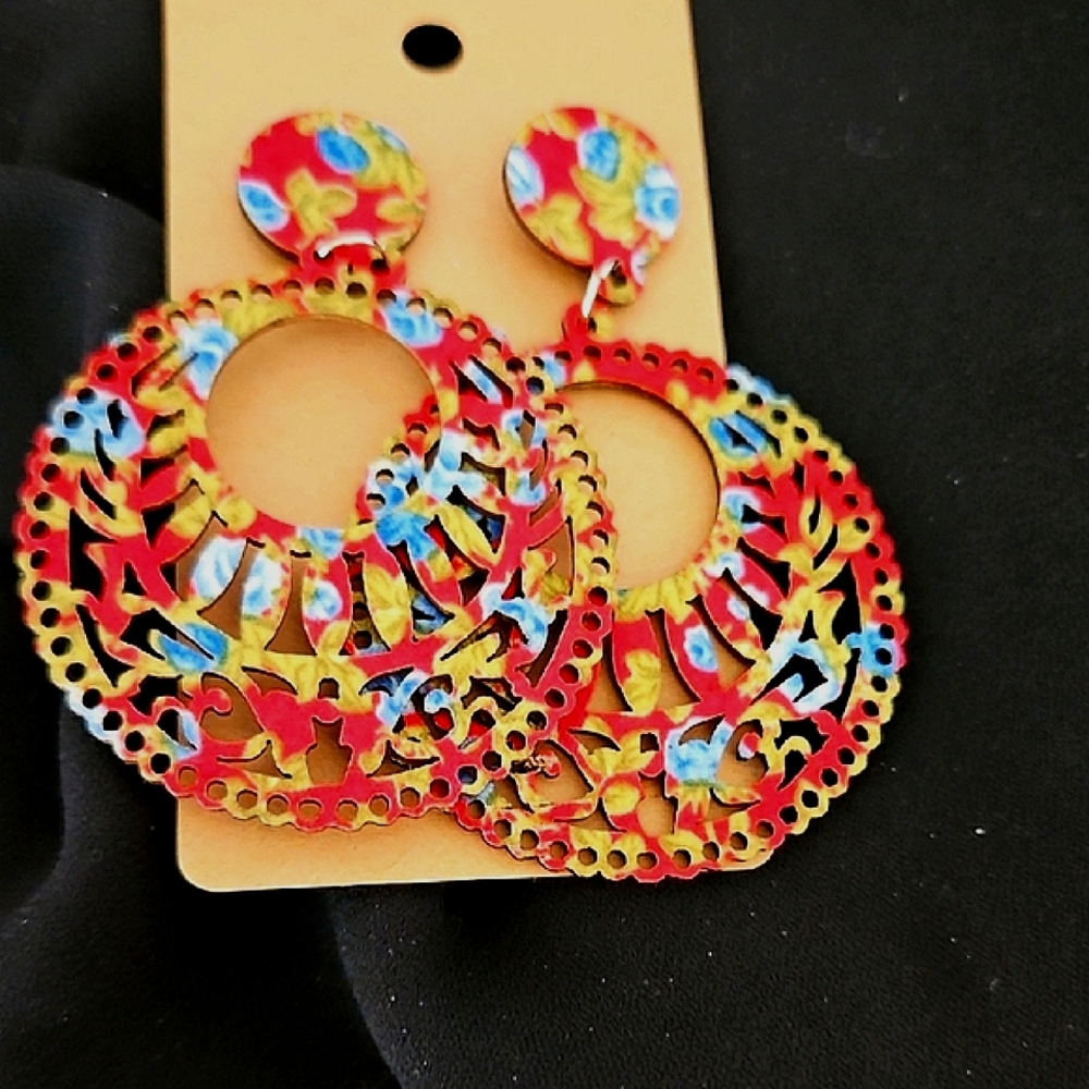 NWOT Colorful Statement Earrings